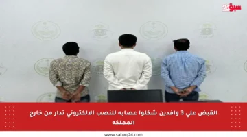 القبض على 3 وافدين شكلوا عصابة للنصب الإلكتروني تدار من خارج المملكة